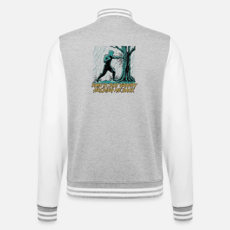Kung Fu Kampfkunst - College-Sweatjacke - Grau meliert/Weiß