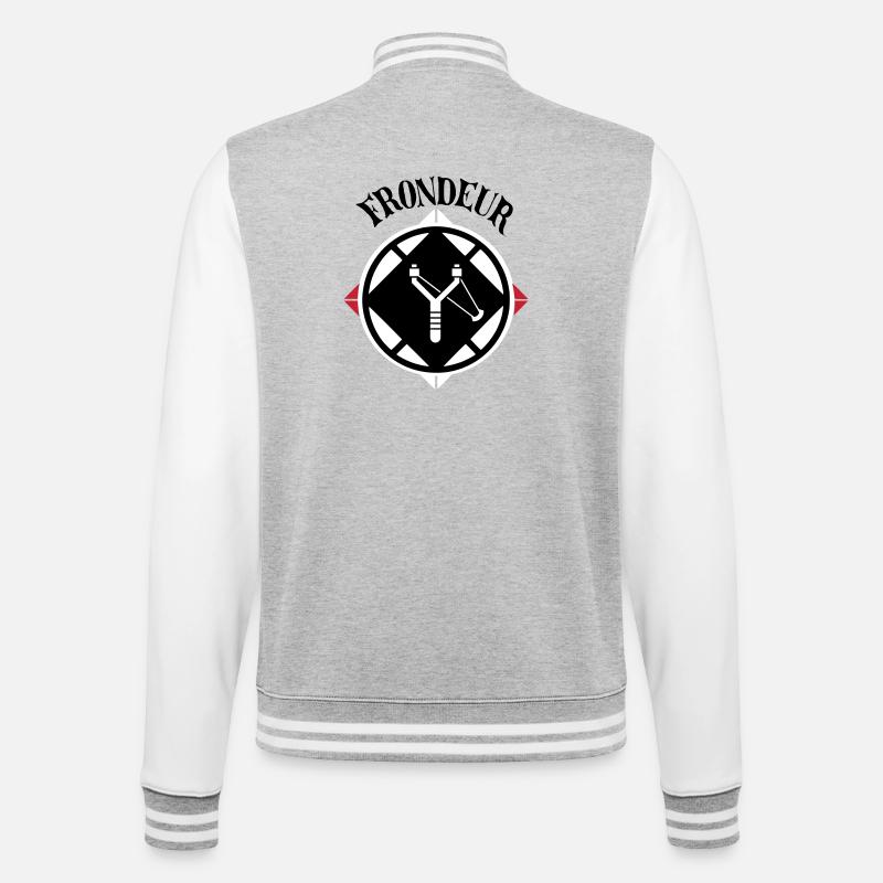 Slinger Emblem - College Sweat Jacket - heather grey/white