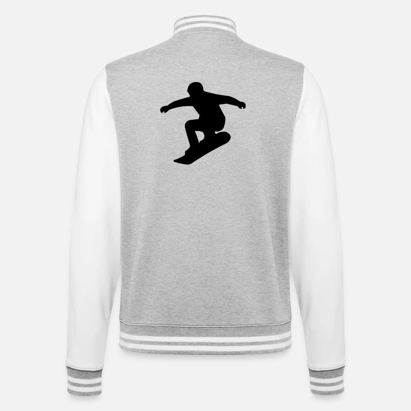 Snowboarders - Veste Teddy - gris chiné / blanc
