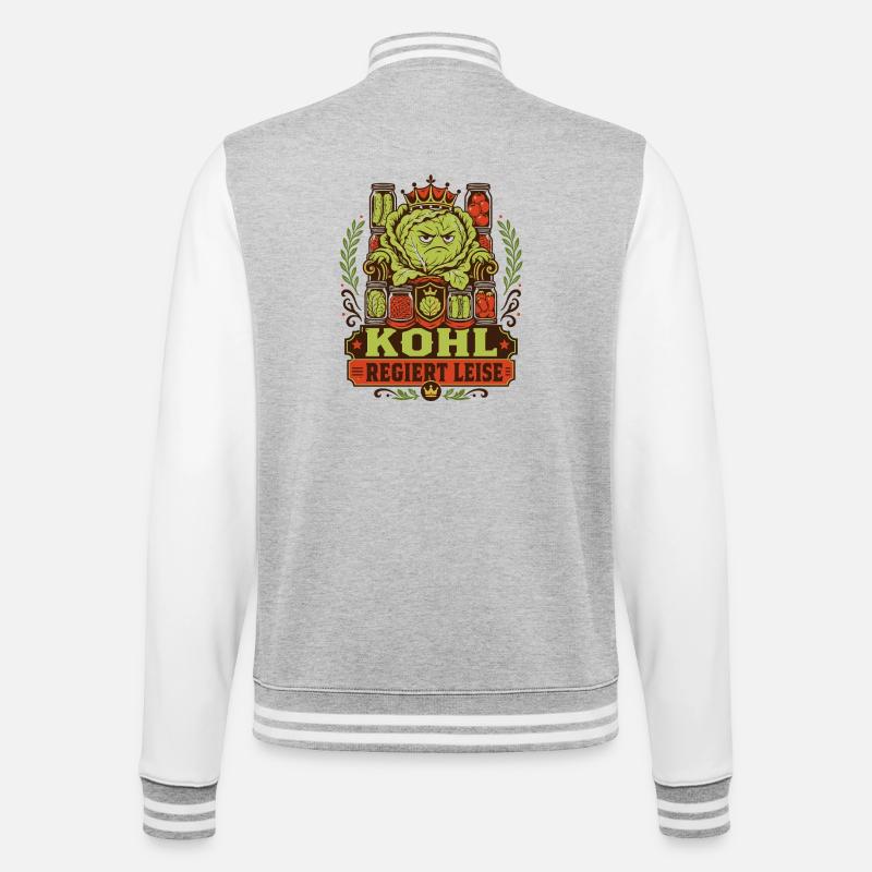 Kohl règne discrètement - Veste Teddy - gris chiné / blanc