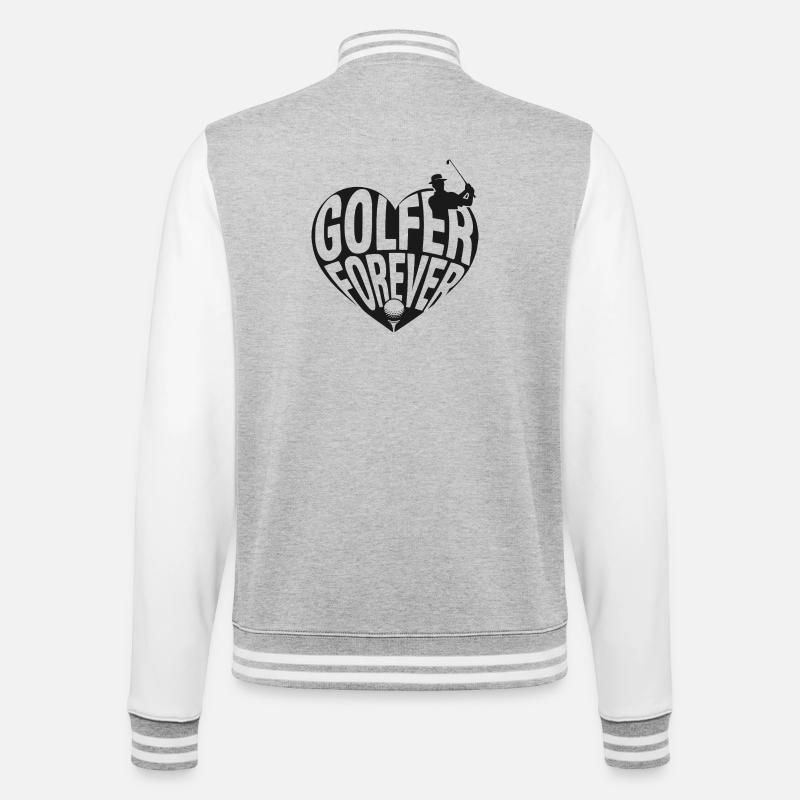 Golfeur Éternel Cœur - Éternel Golfeur - Veste Teddy - gris chiné / blanc