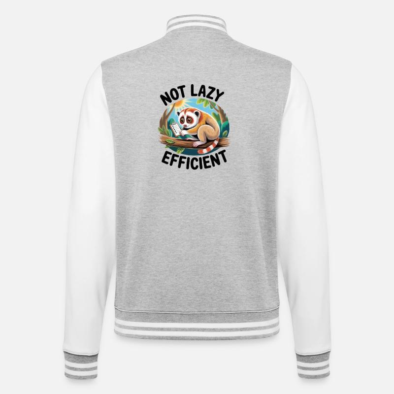 Not lazy | Efficient plum lori - College Sweat Jacket - heather grey/white