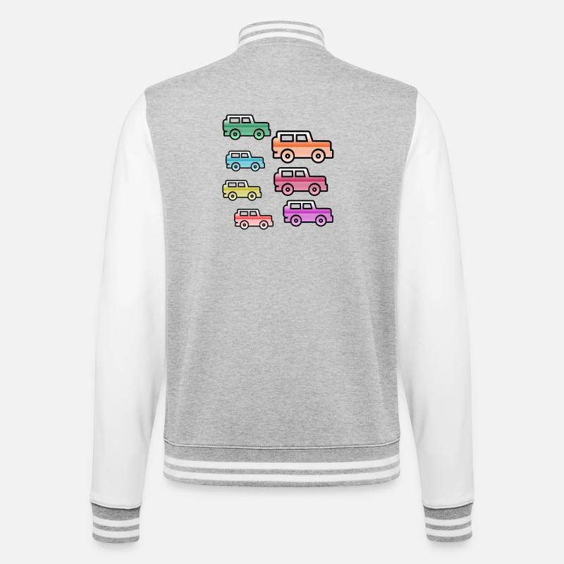 automobiles - College Sweat Jacket - heather grey/white