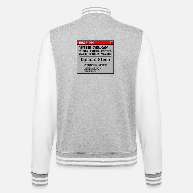 Erreur système : Besoin de sommeil - Veste Teddy - gris chiné / blanc