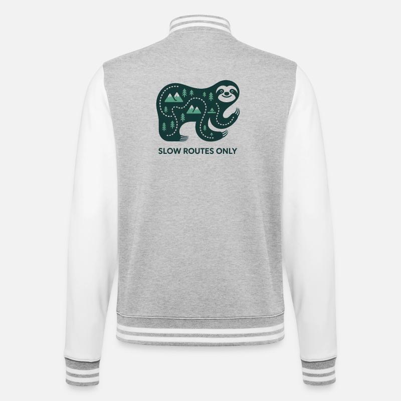 Langsame Routen Nur Elefant - College-Sweatjacke - Grau meliert/Weiß