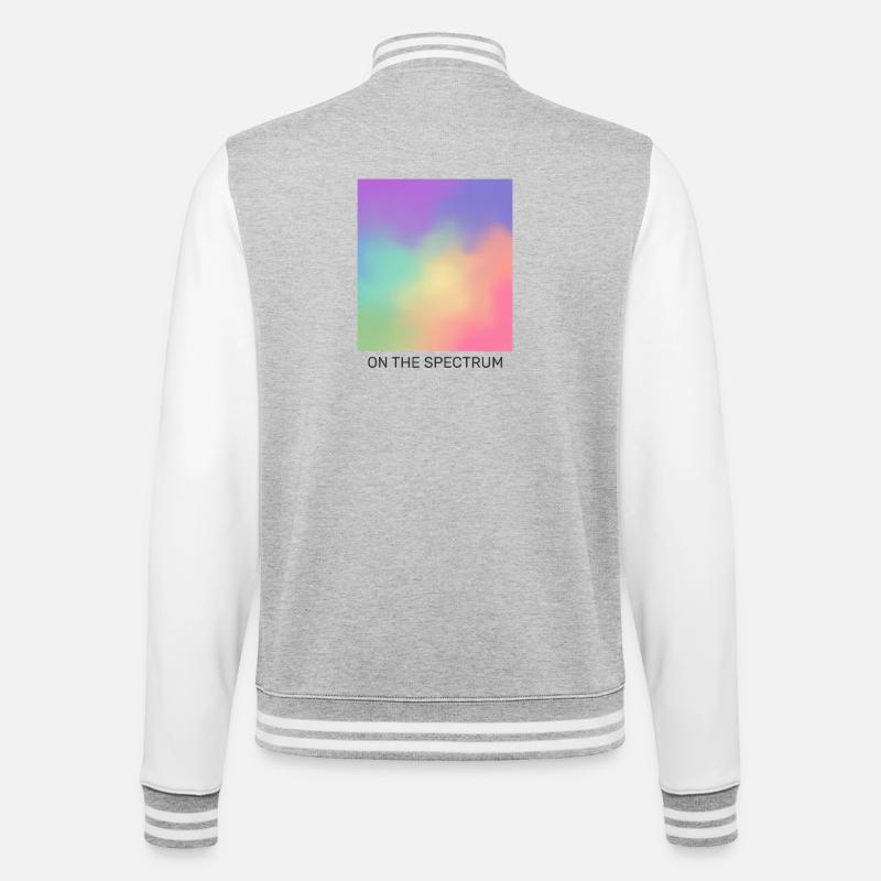On the spectrum - College Sweat Jacket - heather grey/white