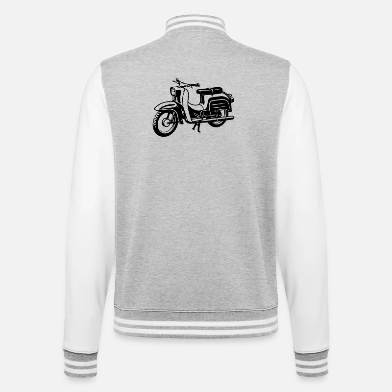avaler - Veste Teddy - gris chiné / blanc