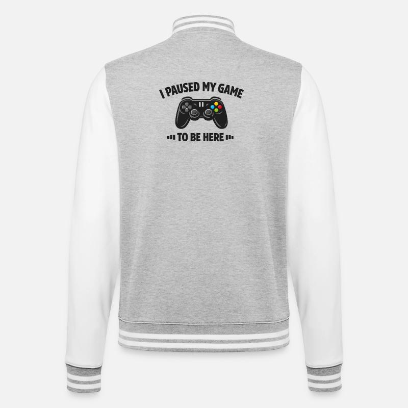 Gaming Design - College Sweat Jacket - heather grey/white