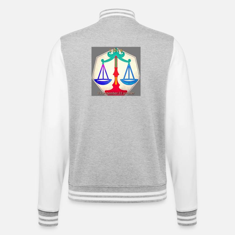 Poids - Veste Teddy - gris chiné / blanc