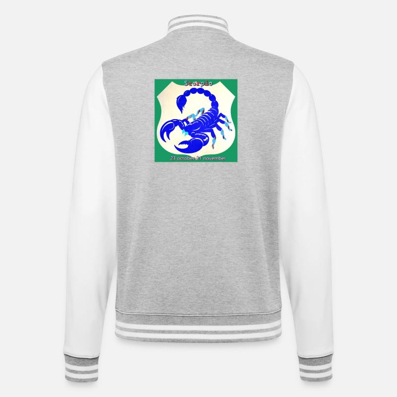 scorpion - Veste Teddy - gris chiné / blanc