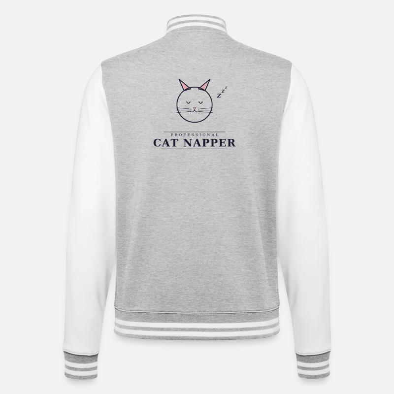 Somnieuse professionnelle de chats - Veste Teddy - gris chiné / blanc