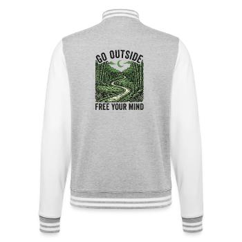 Go Outside Free Your Mind - Veste Teddy - gris chiné / blanc - Dos - Marisol (170cm)