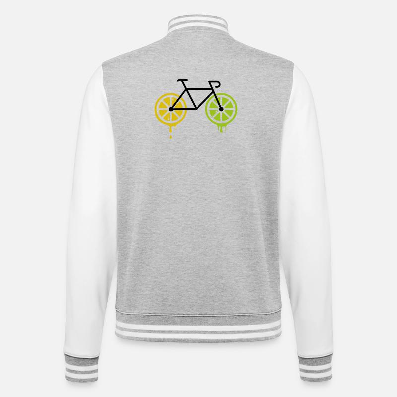 Citron vélo - Veste Teddy - gris chiné / blanc