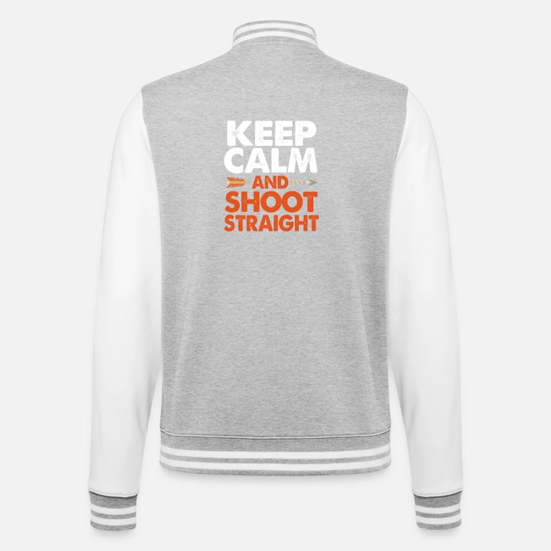 Bogen Bogenschütze Bogenschießen - College-Sweatjacke - Grau meliert/Weiß