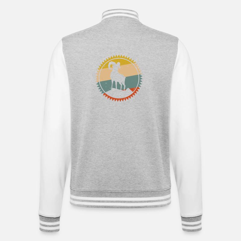 Desert Sunset Kamel Emblem - College-Sweatjacke - Grau meliert/Weiß