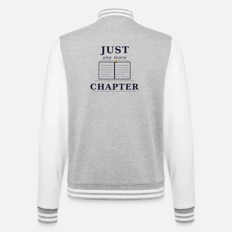 Just one more chapter - College-Sweatjacke - Grau meliert/Weiß