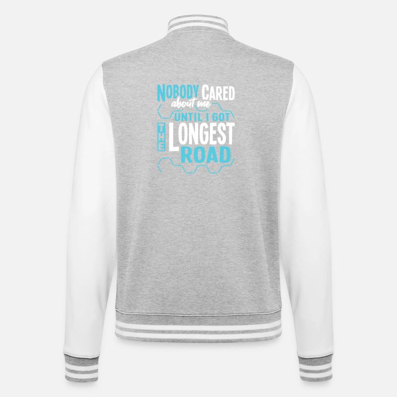 Longest Road  - College Sweat Jacket - heather grey/white