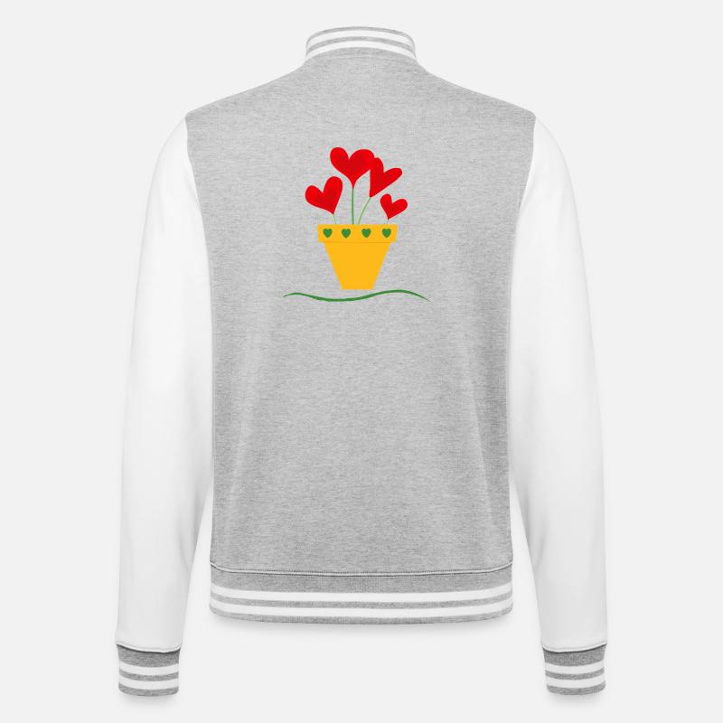 Pot d’amour - Veste Teddy - gris chiné / blanc