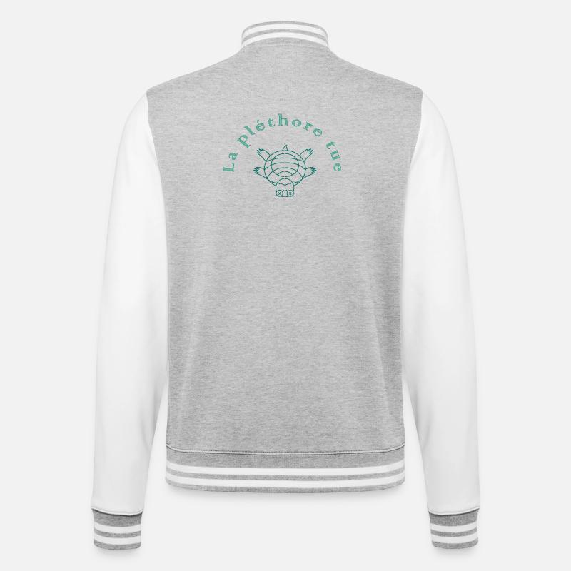 La Pléthore Tue Vert - Veste Teddy - gris chiné / blanc