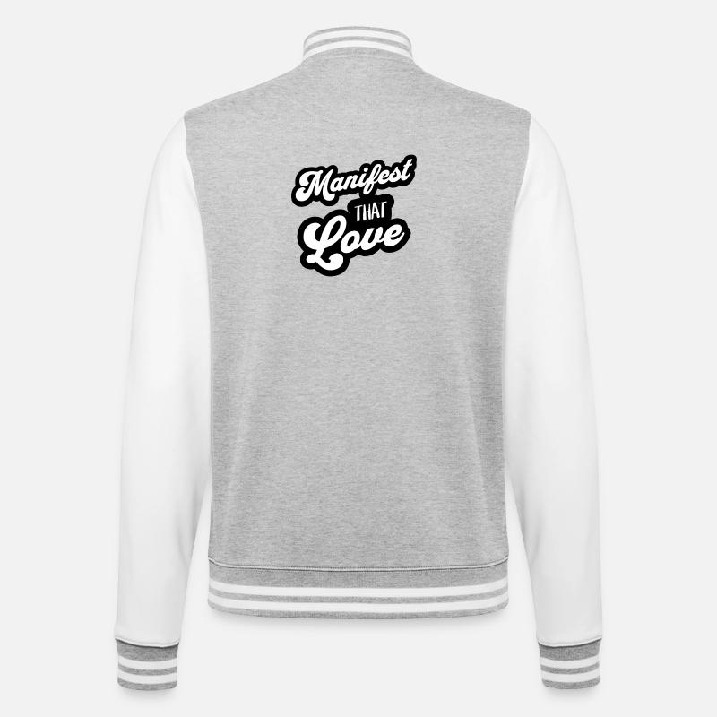 Manifeste cet amour - Veste Teddy - gris chiné / blanc