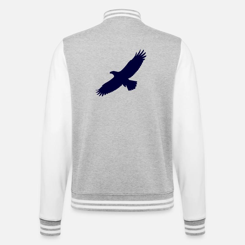 Eagle - College Sweat Jacket - heather grey/white
