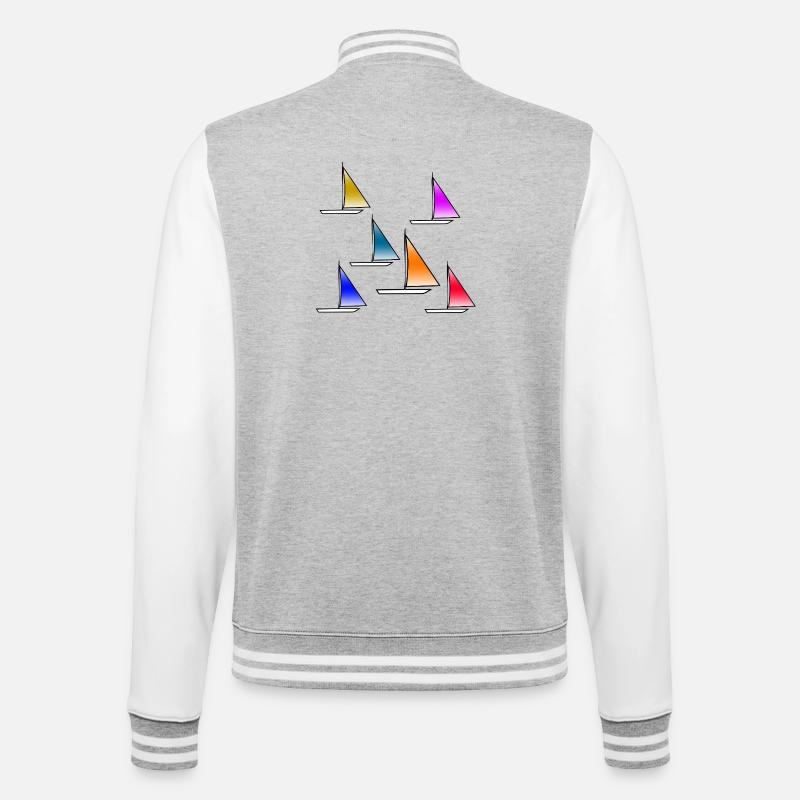 Voile - Veste Teddy - gris chiné / blanc