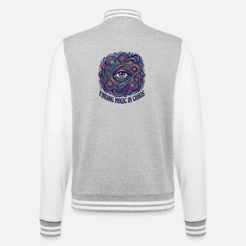 Magic Chaos - College Sweat Jacket - heather grey/white