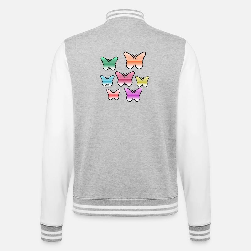 Schnetterlinge - College Sweat Jacket - heather grey/white