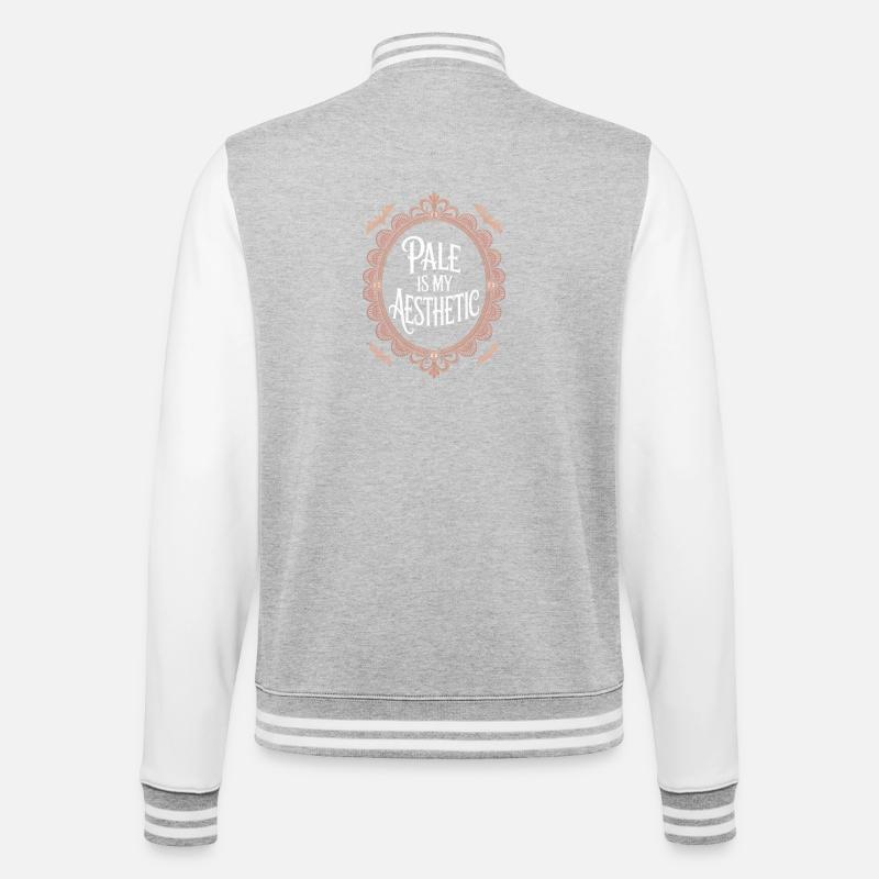 Pâle est mon esthétique - Veste Teddy - gris chiné / blanc