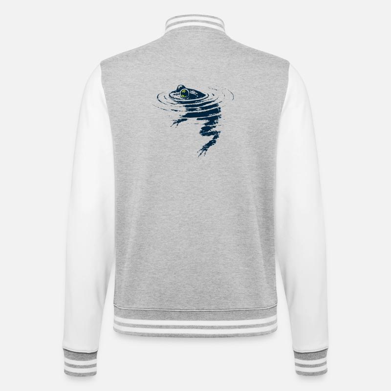 Chill frog - College Sweat Jacket - heather grey/white
