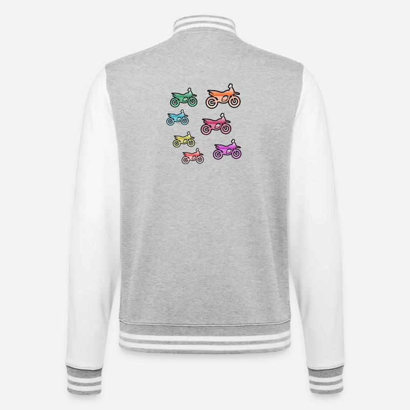 Motorcycles - College Sweat Jacket - heather grey/white