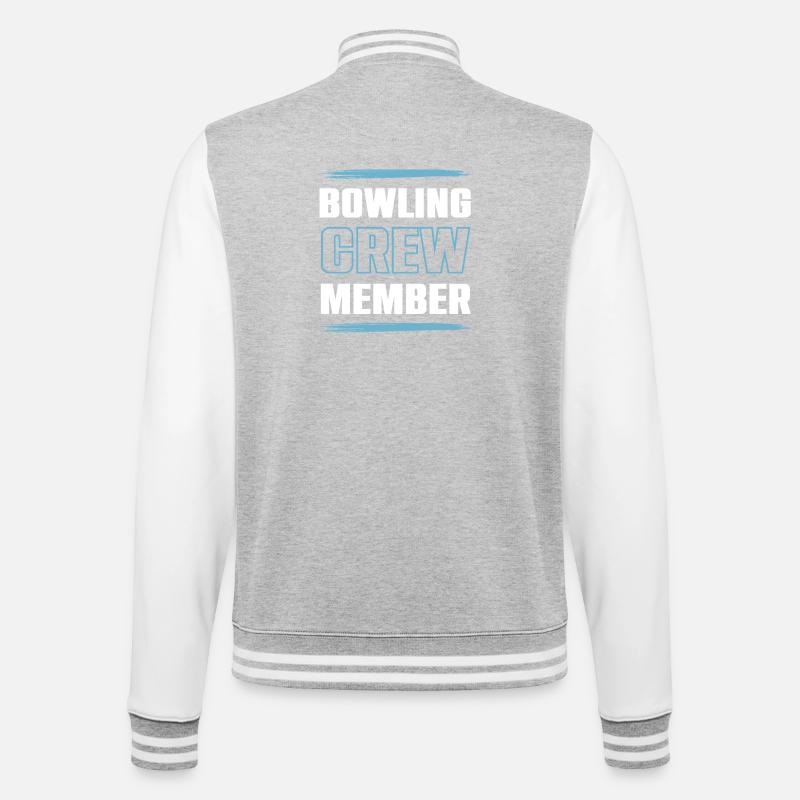 Bowling Crew - College Sweat Jacket - heather grey/white