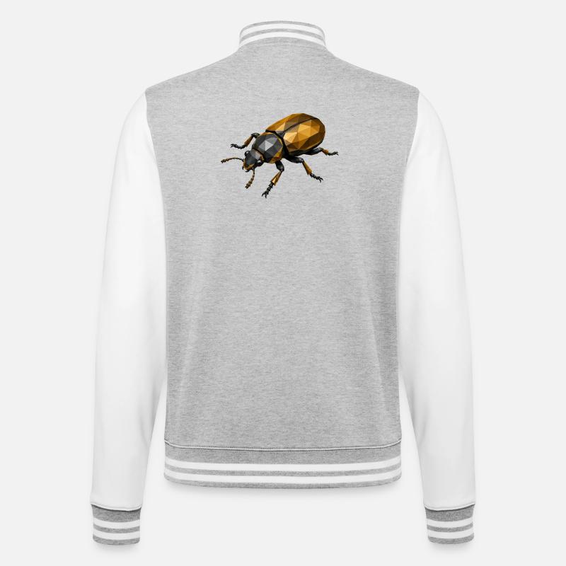 Geometric Low-Poly Insect - College Sweat Jacket - heather grey/white
