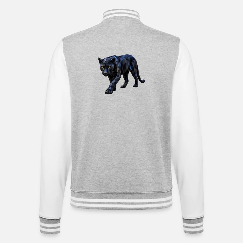 Polygon Panther - College Sweat Jacket - heather grey/white