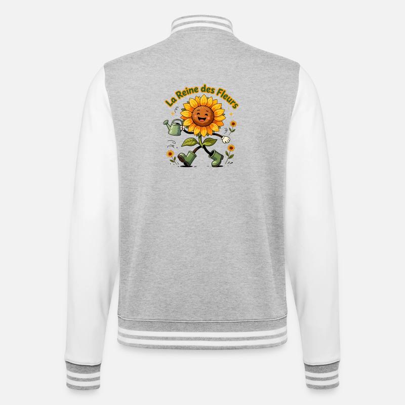La Reine des Fleurs Jardin Joyeux - Veste Teddy - gris chiné / blanc
