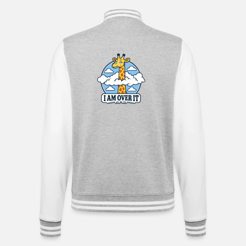 Giraffe Leave-it-behind - College Sweat Jacket - heather grey/white