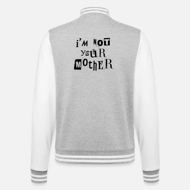Where is Mum? - College Sweat Jacket - heather grey/white