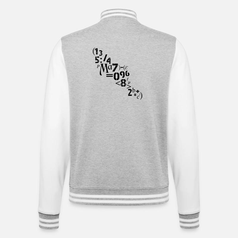 Mathematician Teacher Numbers Sign Analyst - College Sweat Jacket - heather grey/white