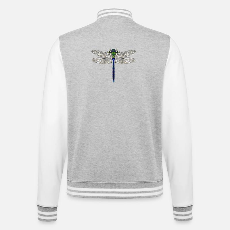 Libellule royale - Veste Teddy - gris chiné / blanc