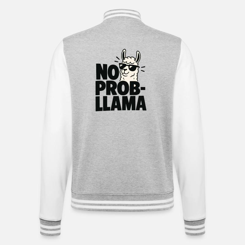 Pas de dicton Probllama Cool Lama - Veste Teddy - gris chiné / blanc