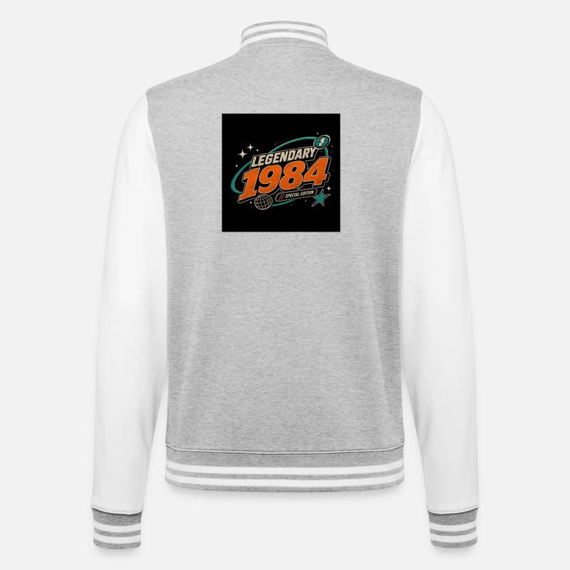 Retro Future 2003 – Limited Edition - College Sweat Jacket - heather grey/white