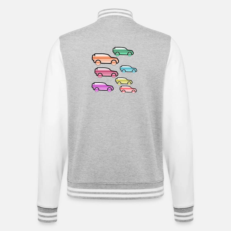 automobiles - College Sweat Jacket - heather grey/white
