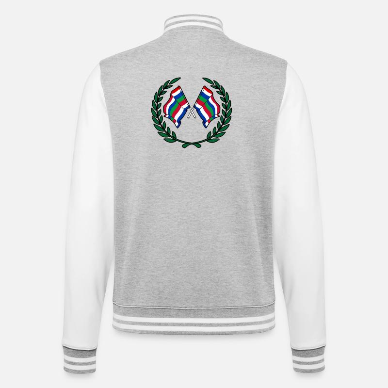 Schier Laurel Flags – Island Pride - Veste Teddy - gris chiné / blanc