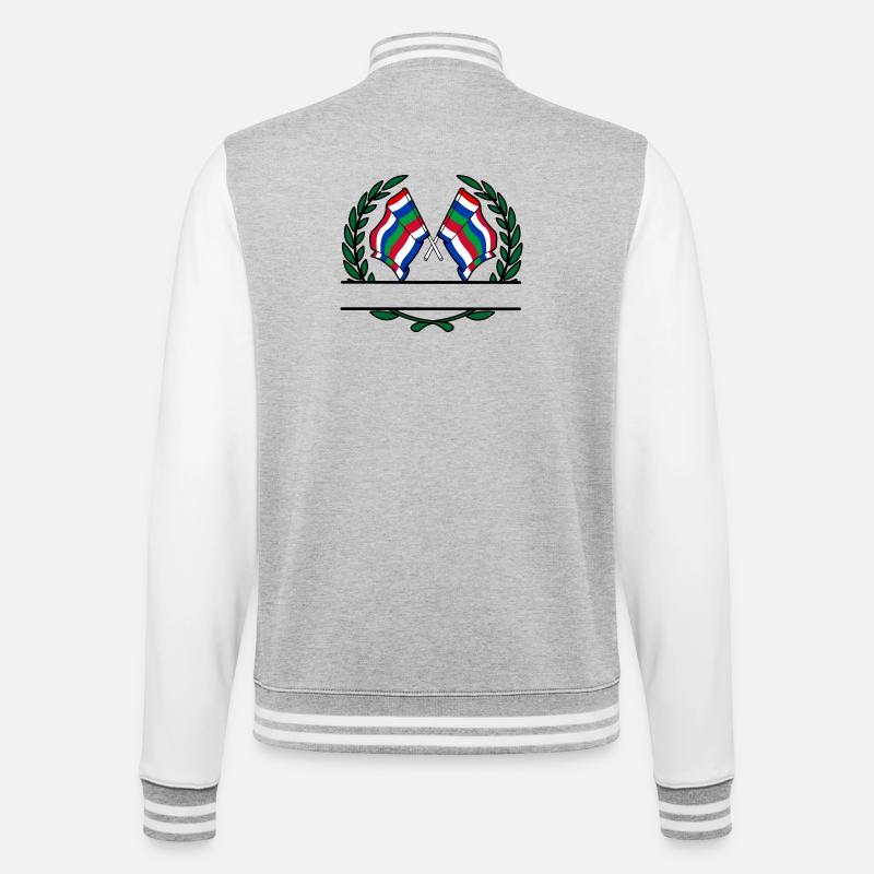 Schier Laurel Custom – Island Edition - College Sweat Jacket - heather grey/white