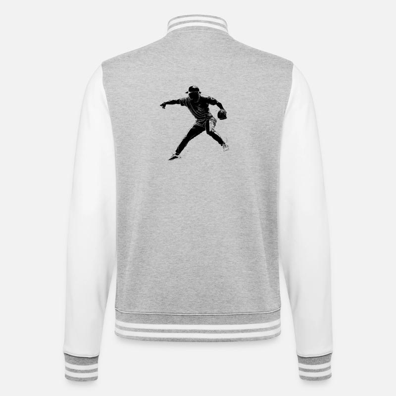 Photography Camera Drawing - College Sweat Jacket - heather grey/white