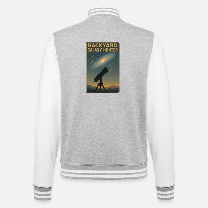 Backyard Galaxy Hunter | Astronomy - College Sweat Jacket - heather grey/white