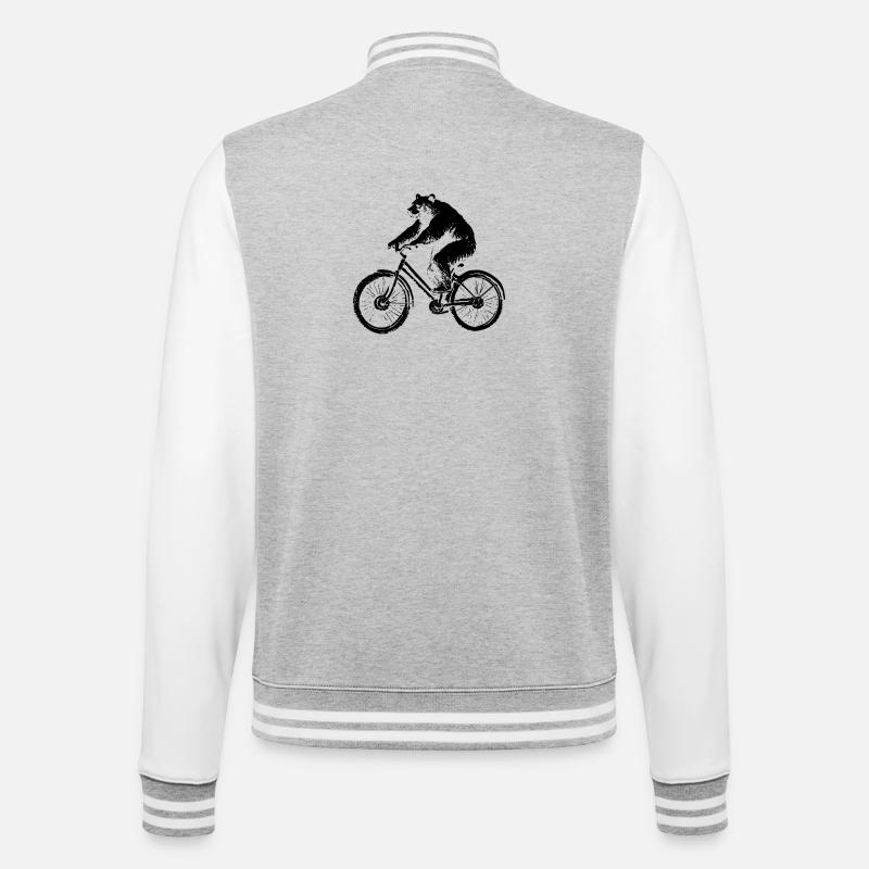 Bicycle Bear - Veste Teddy - gris chiné / blanc