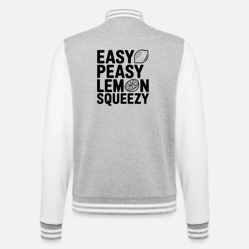 Easy Peasy Lemon Squeezy - College Sweat Jacket - heather grey/white