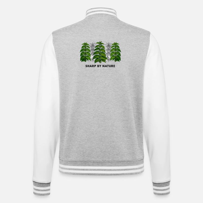 Stinging nettle is sharp by nature - College Sweat Jacket - heather grey/white