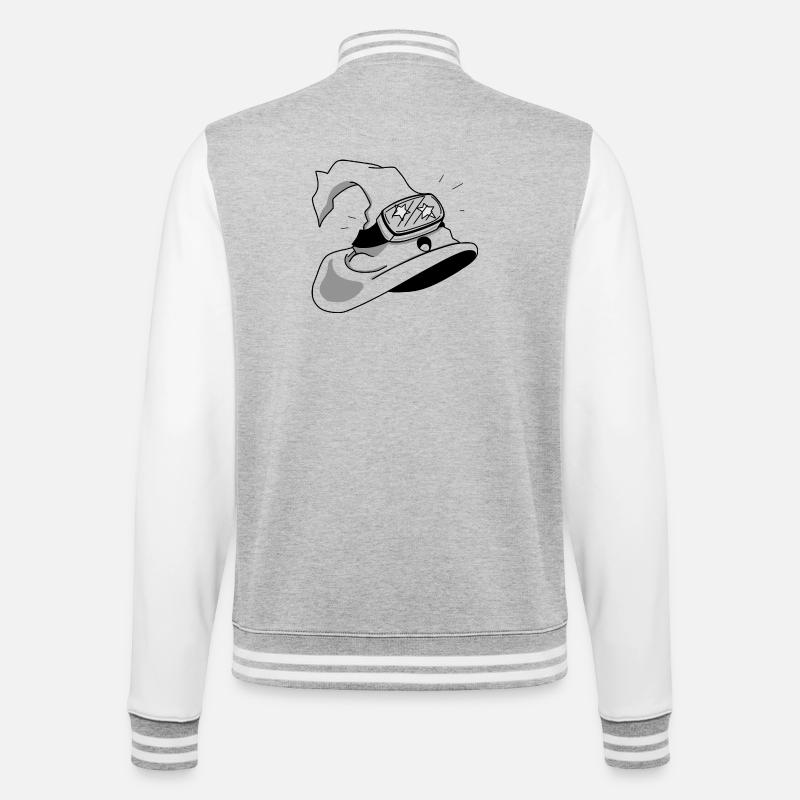 Future Hat - College Sweat Jacket - heather grey/white